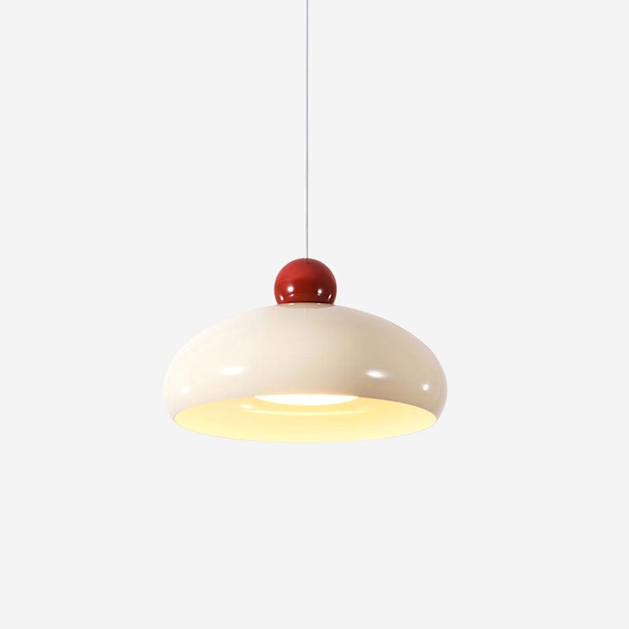 Pendant Light Dome Shade White Red - Neutralighting