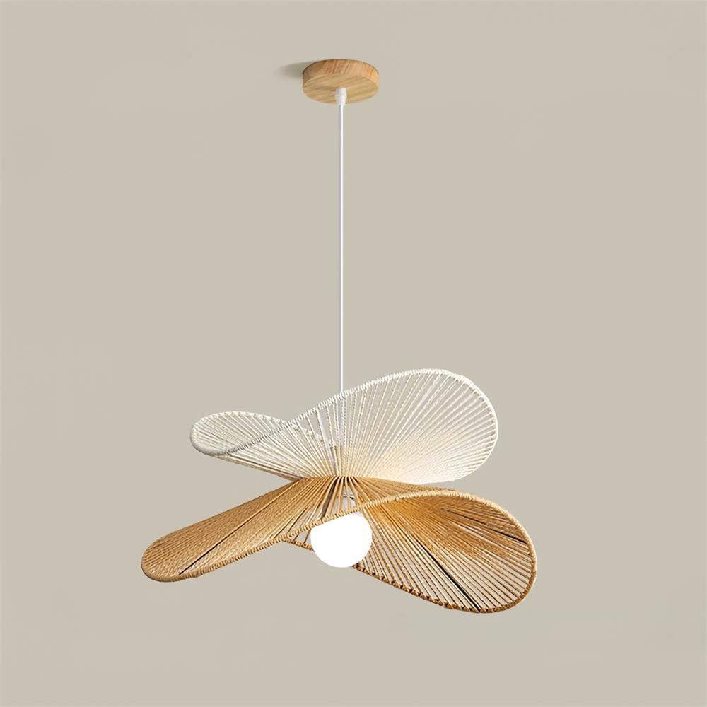 Pendant Lamp Woven Hemp Shade Sculptural Natural Modern - Neutralighting
