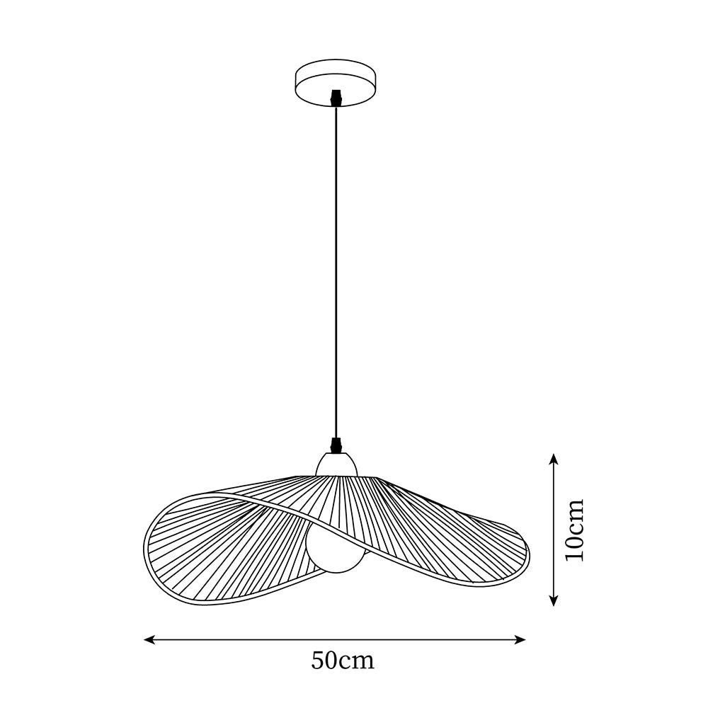 Pendant Lamp Woven Hemp Shade Sculptural Natural Modern - Neutralighting