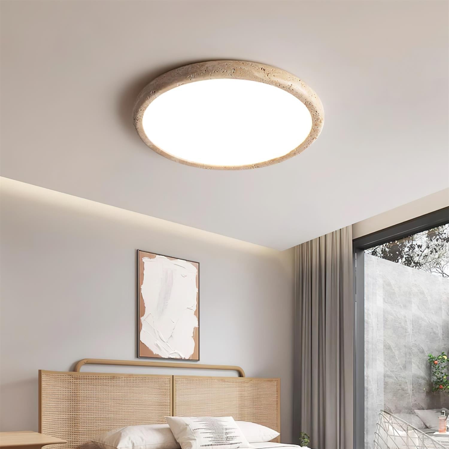 Lunaro Travertine Ceiling Light - Neutralighting