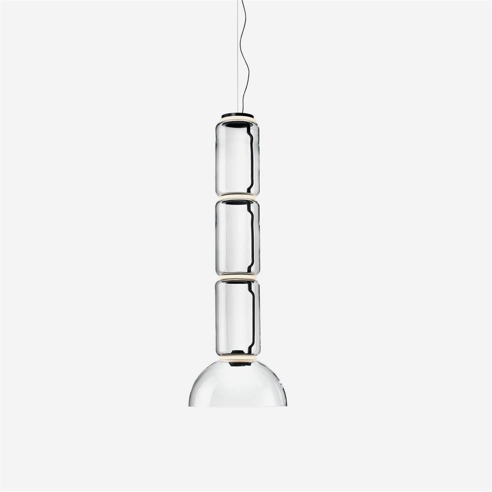 Virelo Stacked Glass Cylinder Pendant Light - Neutralighting