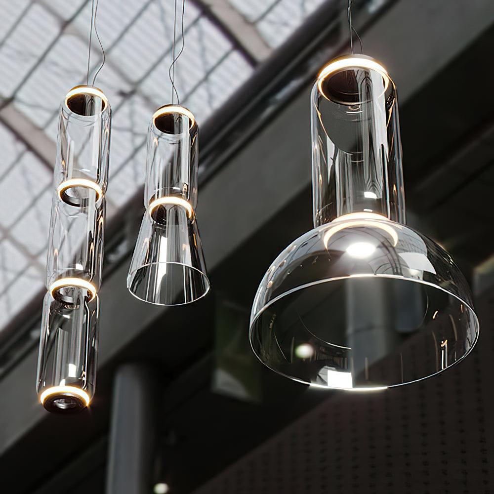 Virelo Stacked Glass Cylinder Pendant Light - Neutralighting
