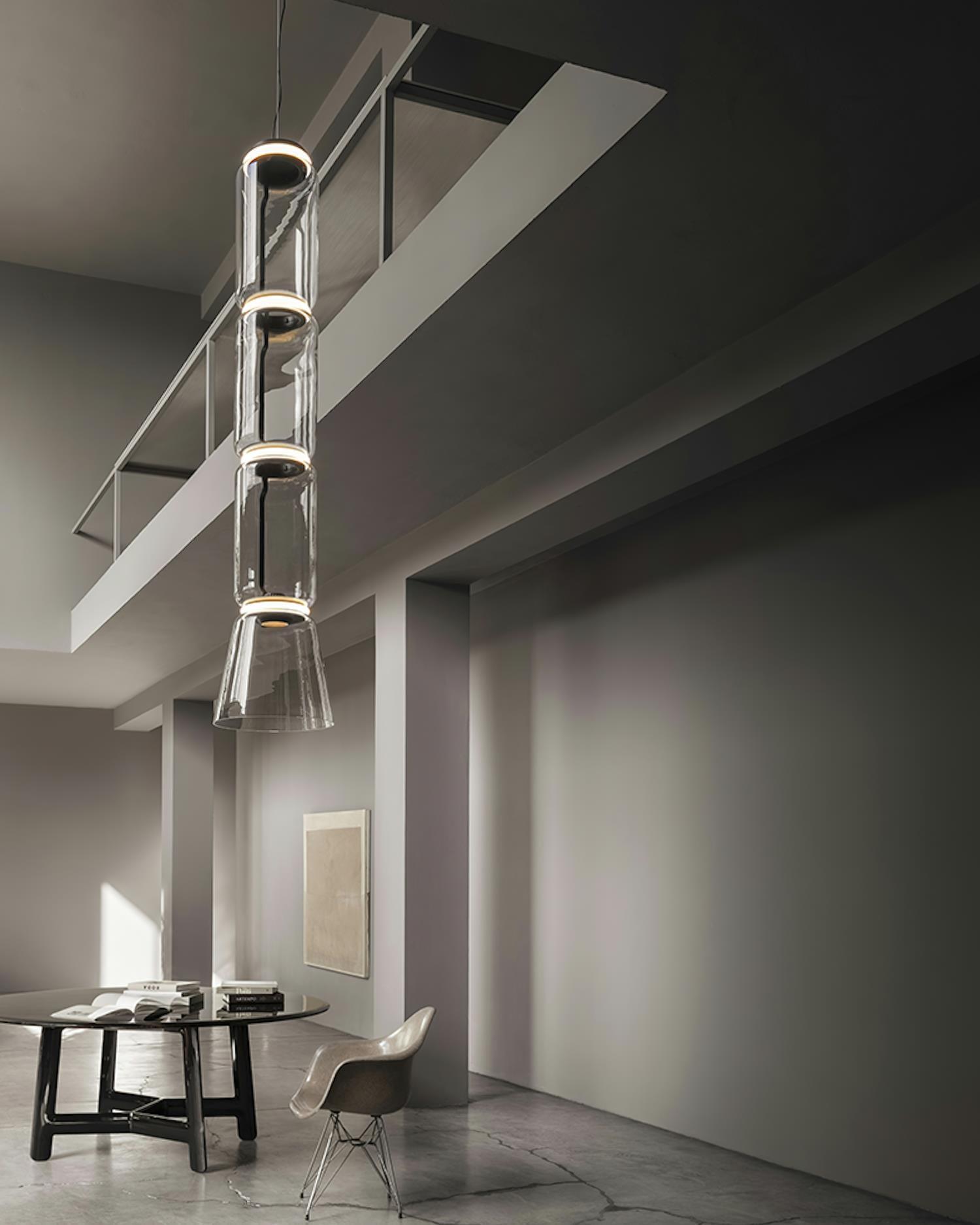 Virelo Stacked Glass Cylinder Pendant Light - Neutralighting
