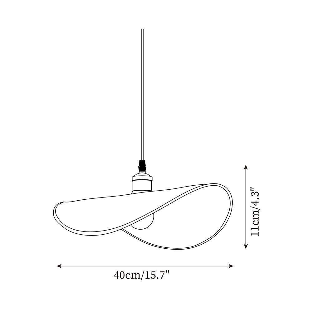 Pendant Lamp Linen Fabric Shade Wood - Neutralighting