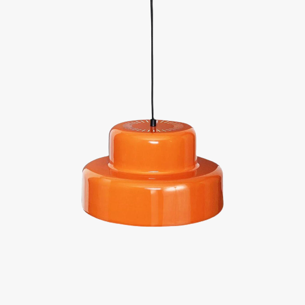 Arisha Single Head Vintage Pendant Light Orange Metal Dining Room - Neutralighting