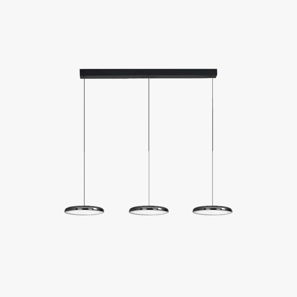 Aria Modern Minimalist Pendant Light Red Black Silver Metal Bedroom