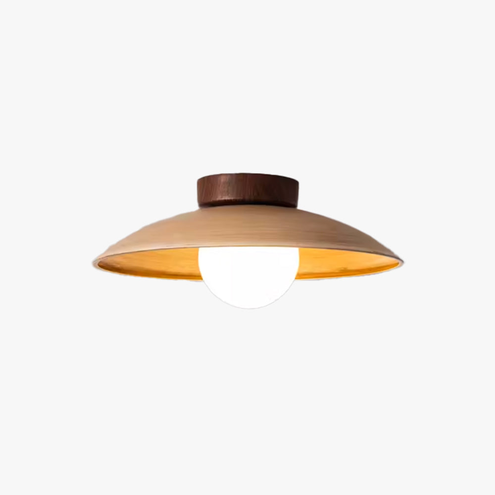 Muto Vintage Flush Mount Ceiling Light Wood/Metal/Glass Bar/Hotel - Neutralighting