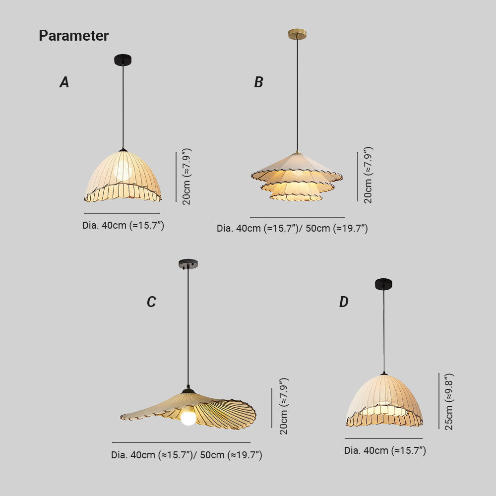 Ritta Boho Decorative LED Pendant Light Yellow Fabric Bedroom Restaurant - Neutralighting