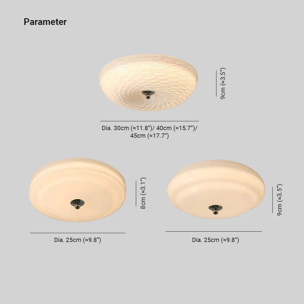 Valentina Design Flush Mount Ceiling Light Metal/Glass White Living Room - Neutralighting