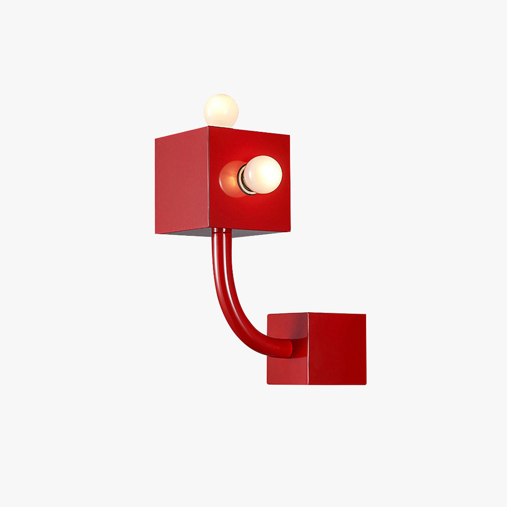 Aria Modern Industrial LED Indoor Wall Lamp Red Living Room Bedroom