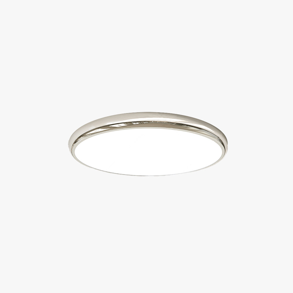 Muto Retro Circle Flush Mount Ceiling Light White Metal Bedroom - Neutralighting