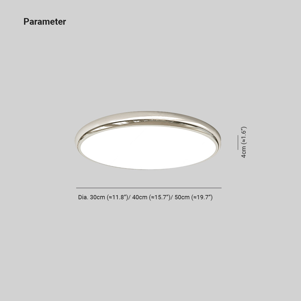 Muto Retro Circle Flush Mount Ceiling Light White Metal Bedroom - Neutralighting