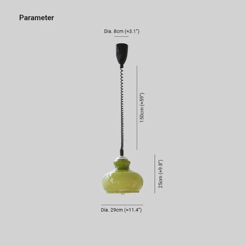 Valentina Retro Simple Pendant Light Living Room Green Living Room - Neutralighting