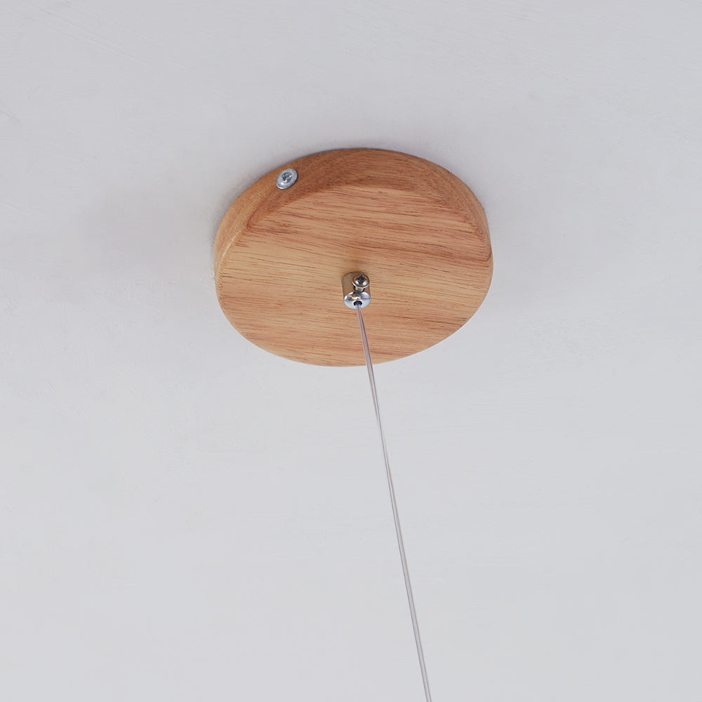 Valentina Glass Bubble Pendant Light Wood/Walnut - Neutralighting