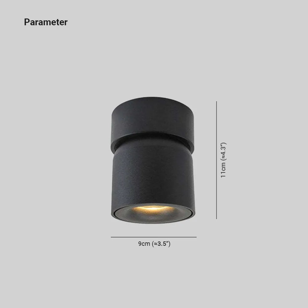 Kilo Spotlight Modern LED Flush Mount Ceiling Light, Black/White - Neutralighting