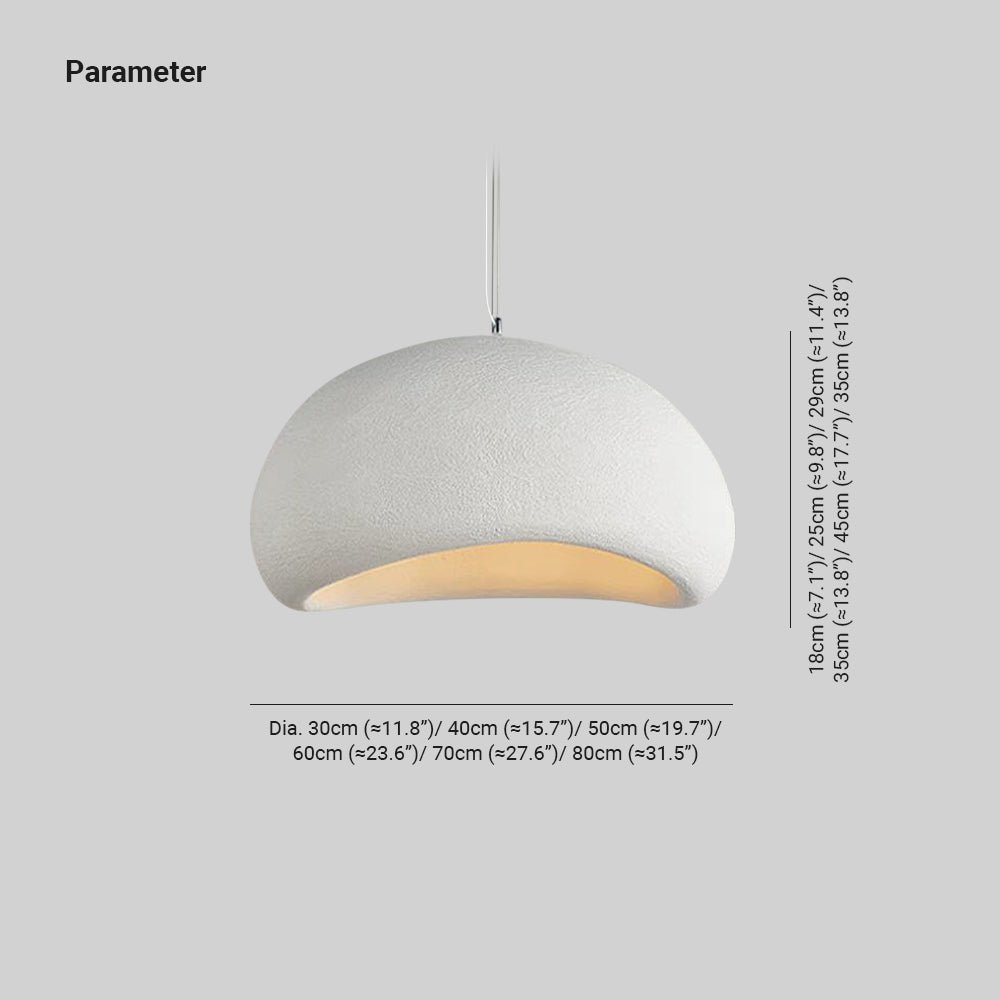 Avi Wabi-Sabi Spherical Cloud Pendant Light - Neutralighting