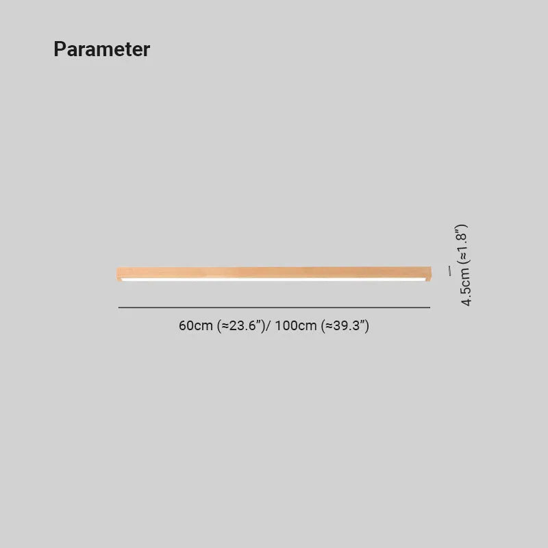Arisha Linear Slim Ceiling Light, Wood - Neutralighting