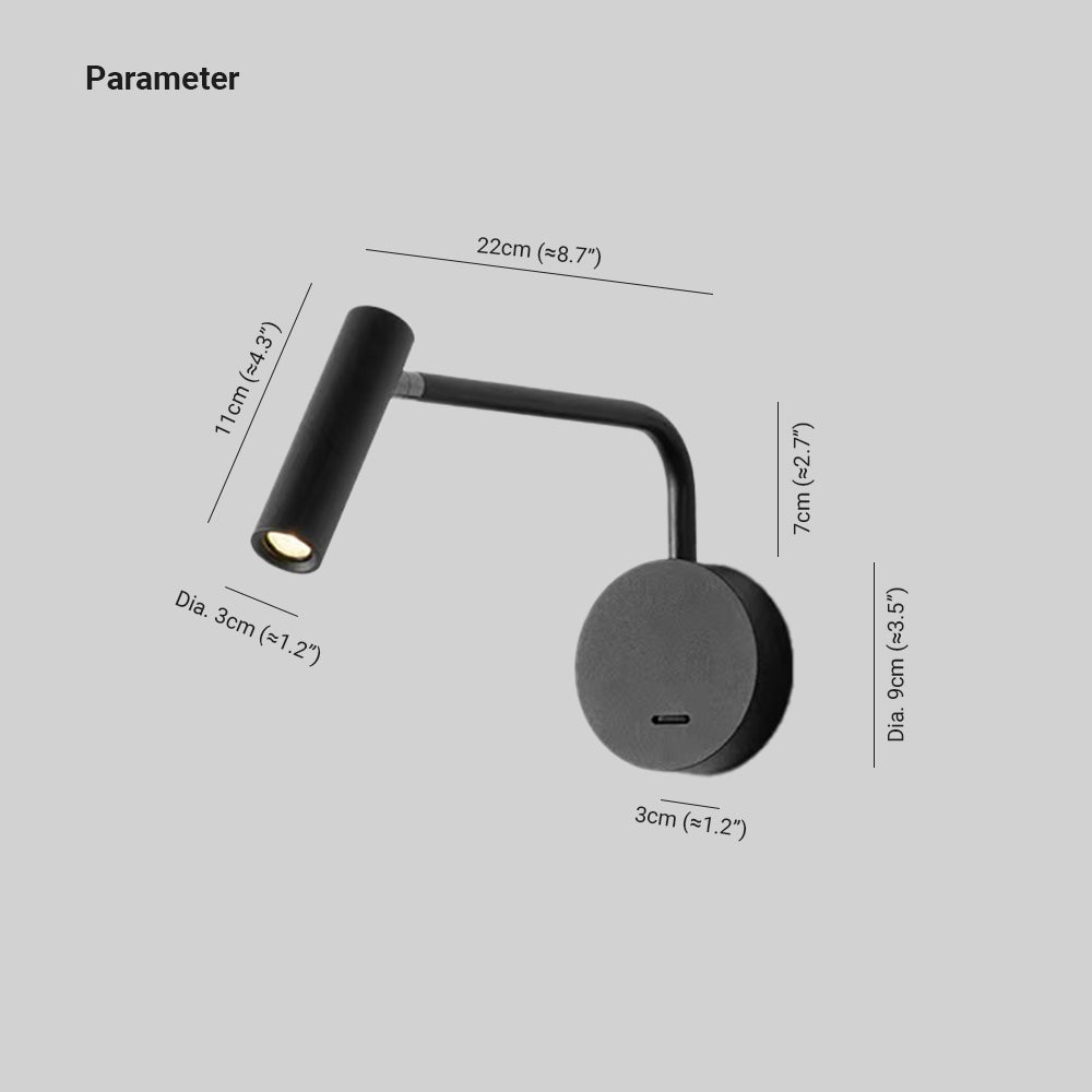 Arisha Wall Lamps Swing Arm Modern, LED Spotlight Corridor - Neutralighting