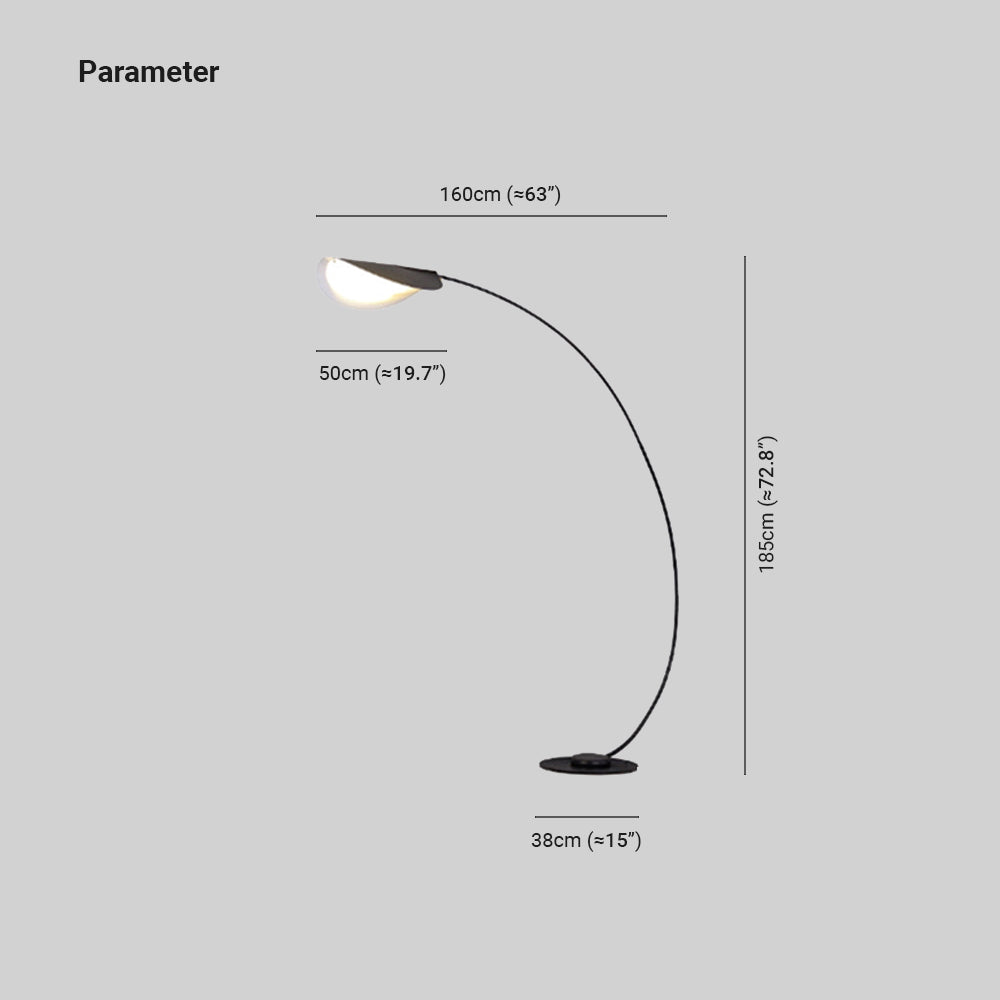 Edge Modern Arch Metal Floor Lamp, Black - Neutralighting