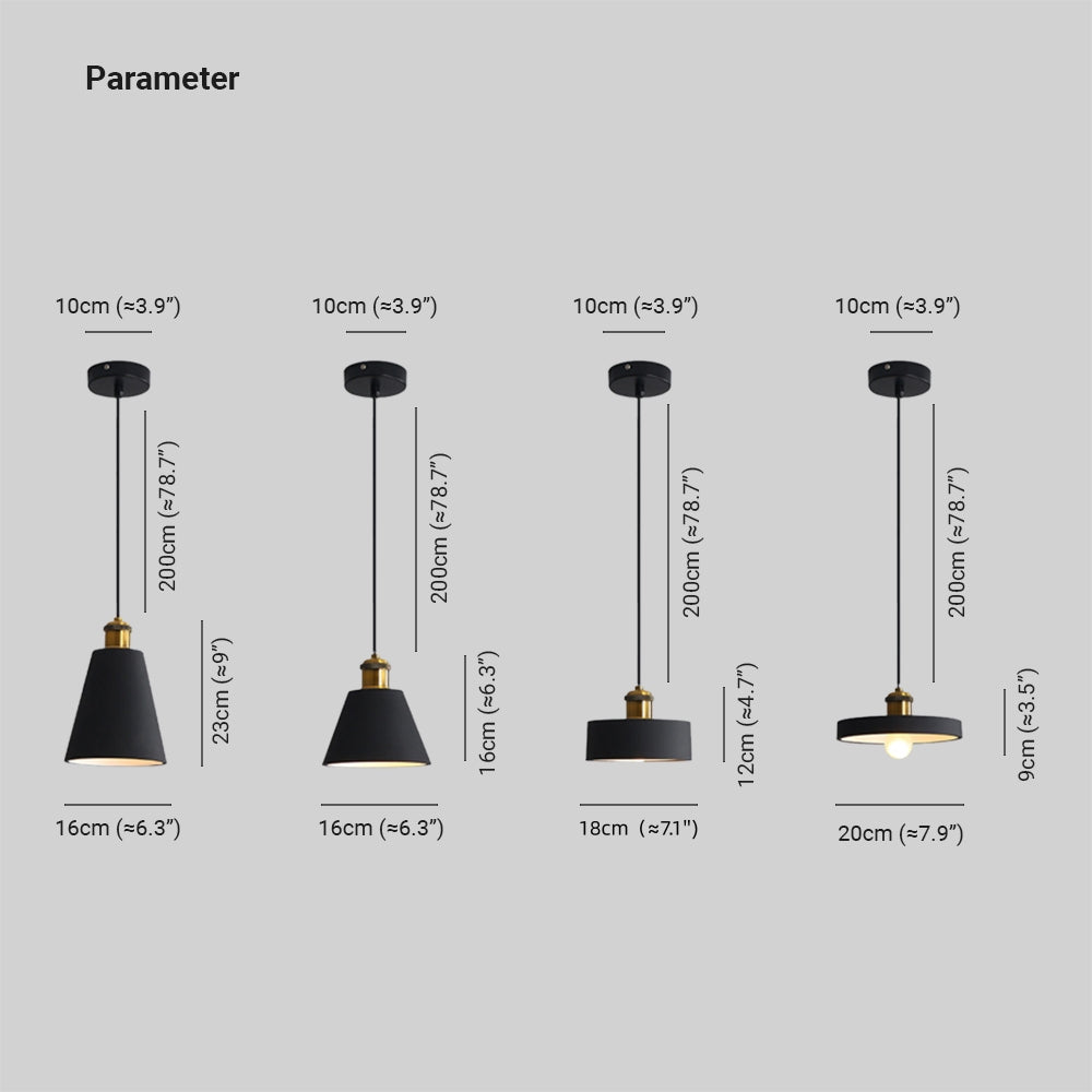 Aria Art Deco Minimalist Monochrome Pendant Light - Neutralighting