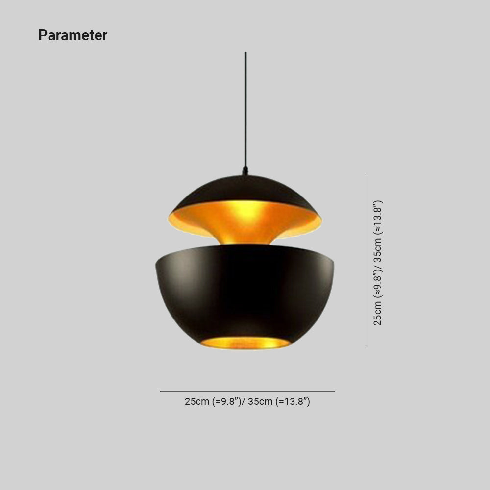 Arisha Metal Modern Pendant Light, Black / White - Neutralighting