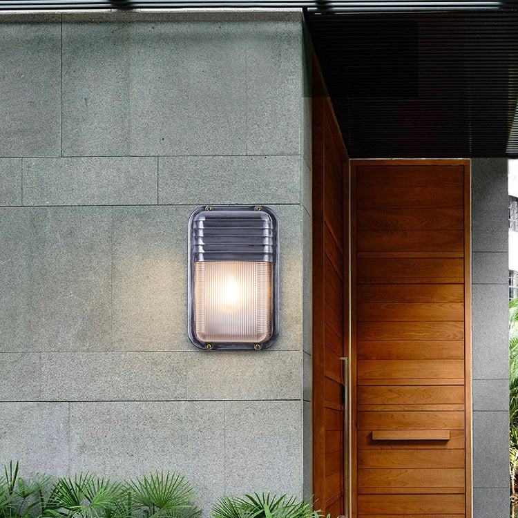 Wyre Wall Lamp Geometric Modern Metal Glass Outdoor - Neutralighting