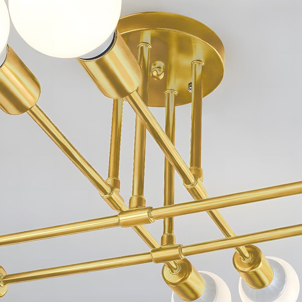 Lindsy Modern Flush Mount Ceiling Light, Gold & Black - Neutralighting