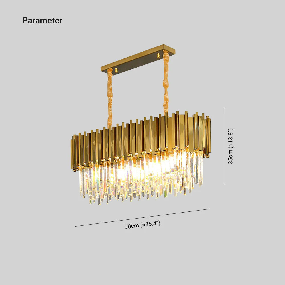 Kristy Nordic Postmodern Luxury Gold Crystal Chandelier for Dining Room & Living Room - Neutralighting