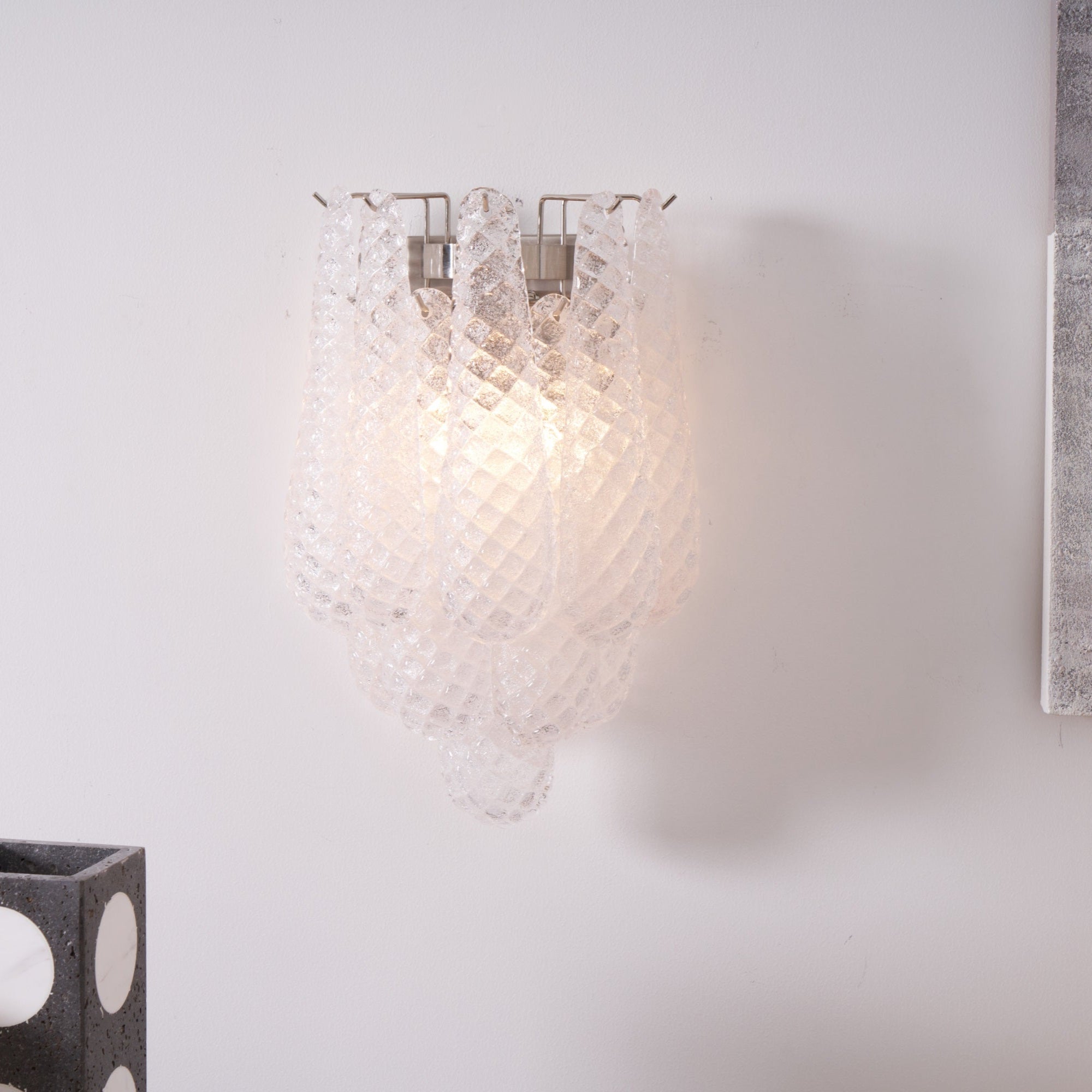 Aurora Wall Lamp Pink Teardrop Glass Floral Artistic - Neutralighting