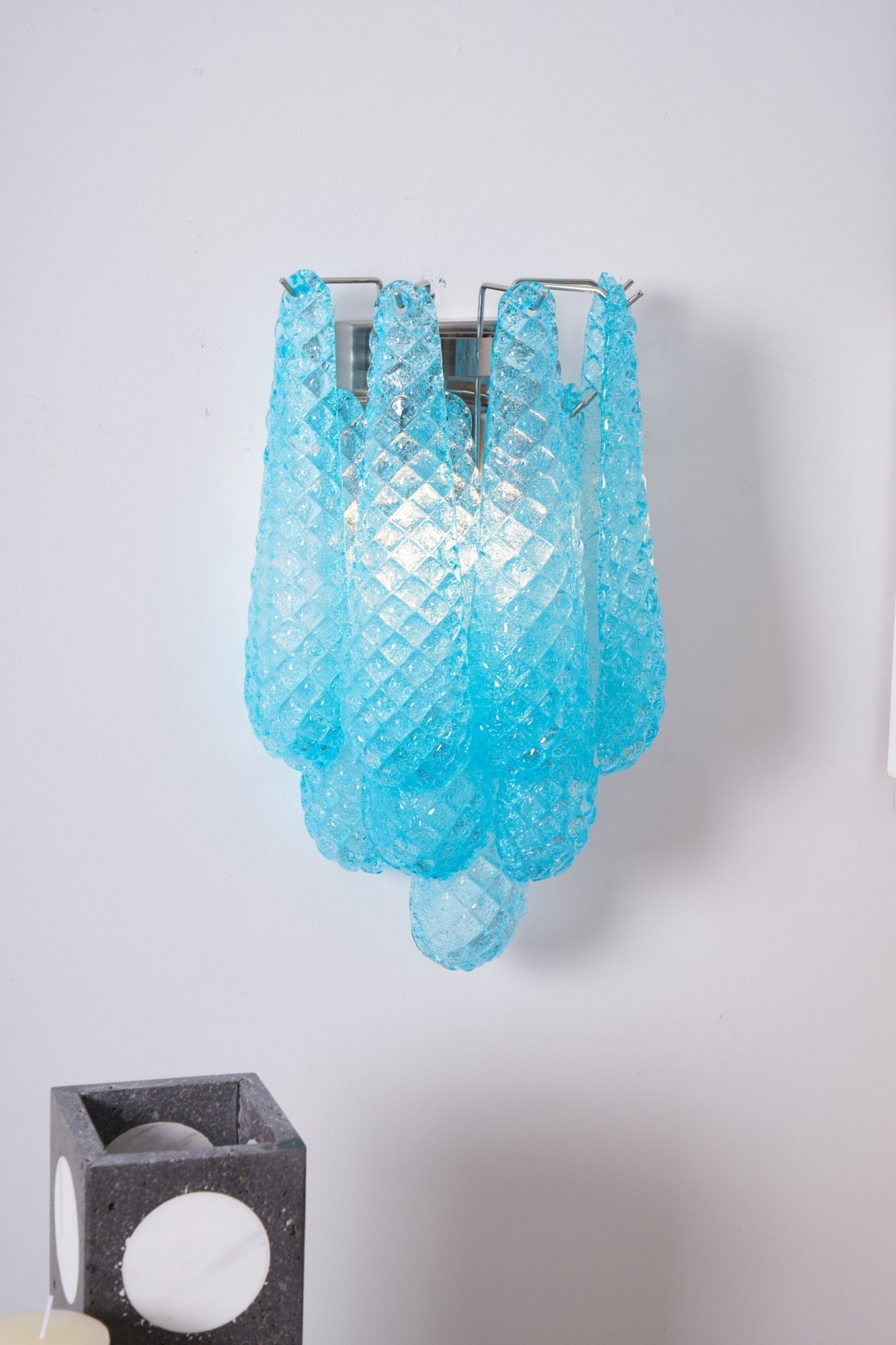 Aurora Wall Lamp Pink Teardrop Glass Floral Artistic - Neutralighting