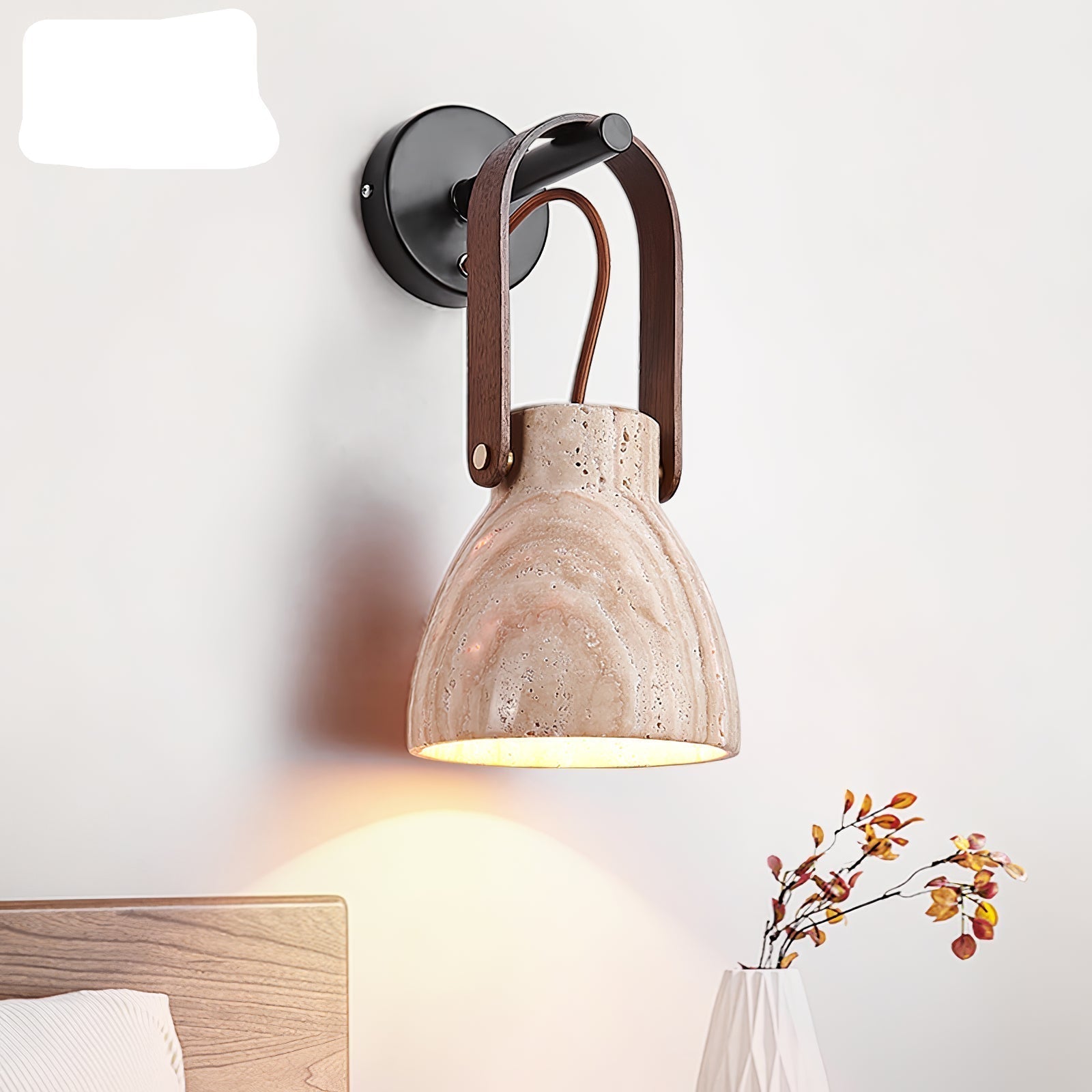 Travertine Lantern Wall Light - Neutralighting
