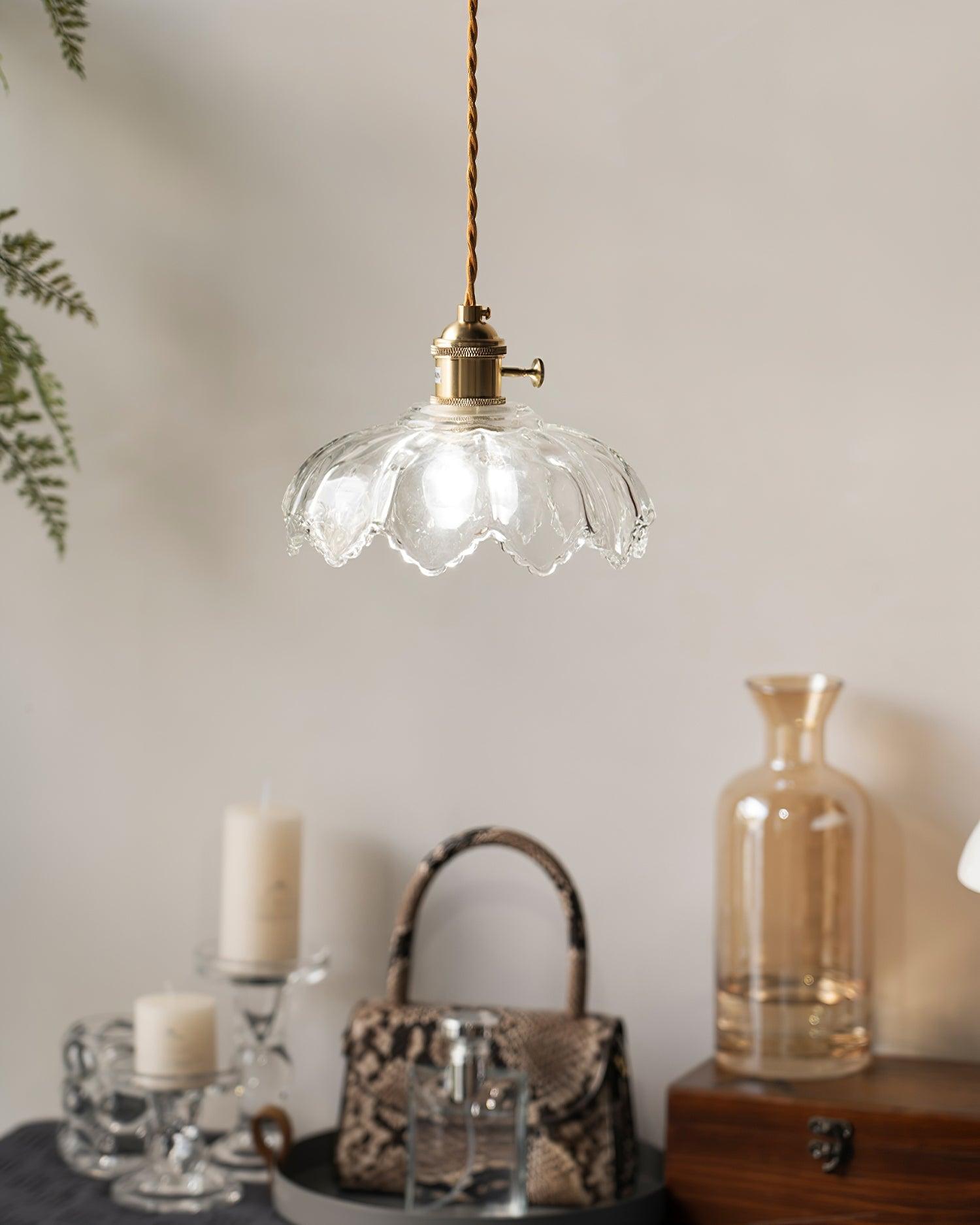 Limea Green Glass Flower Pendant Light - Neutralighting