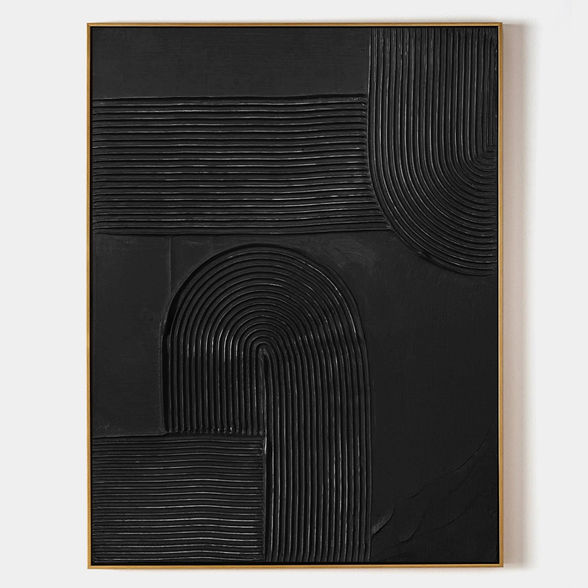 Bren Black Arch Geometric Canvas Art