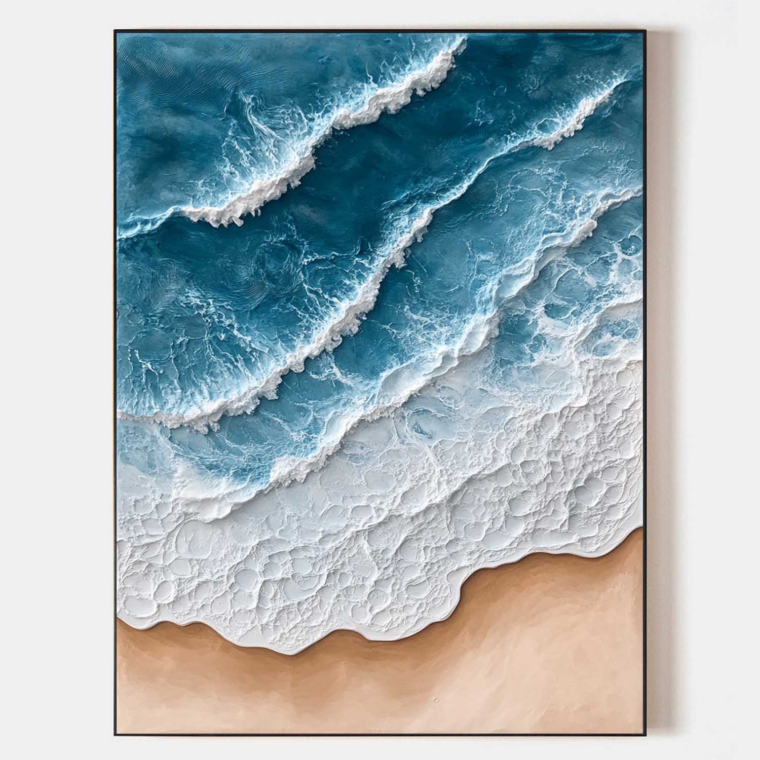 Blue And White Seascape Painting ABSV38 - Neutralighting