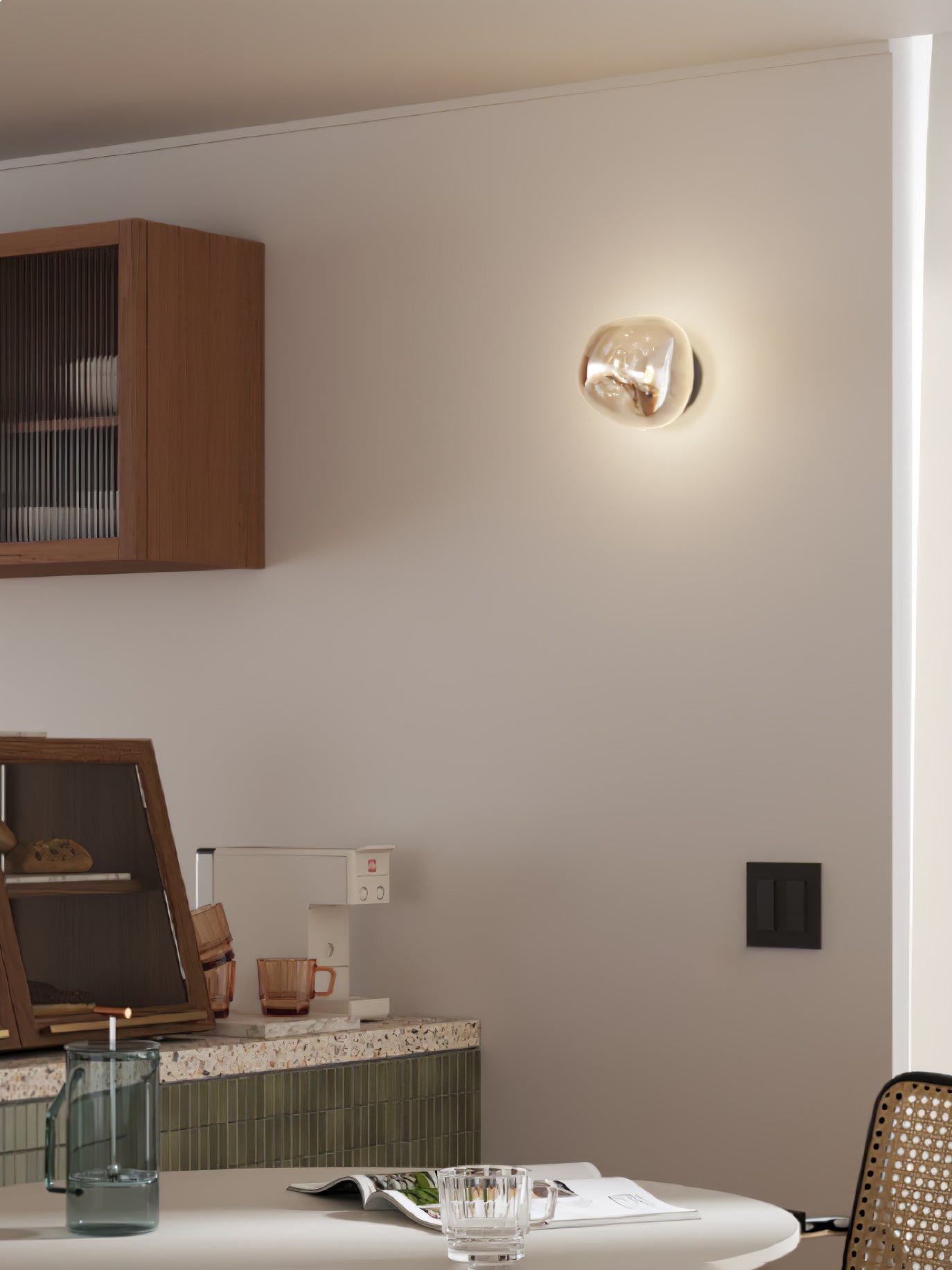Auden Amber Glass Wall Lamp - Neutralighting