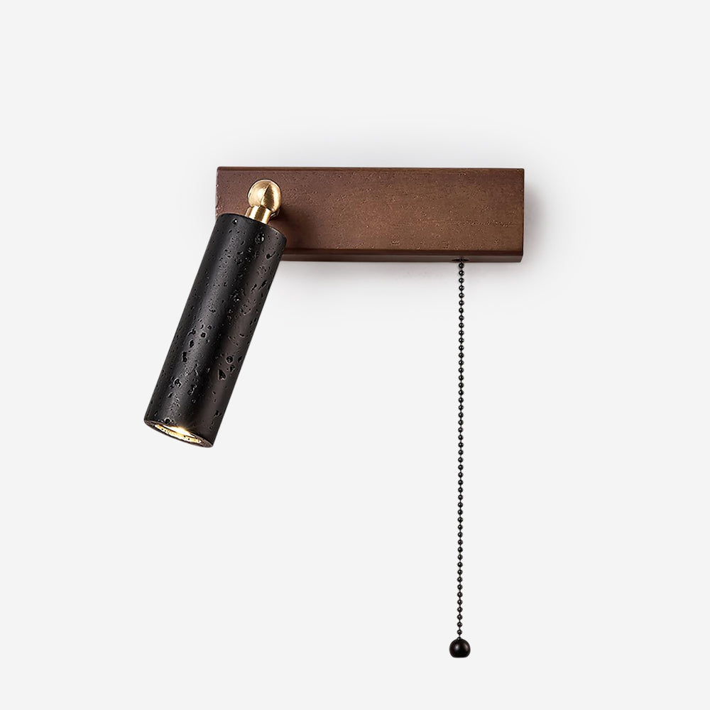 Ritta Wall Lamp Black Travertine Spotlight - Neutralighting