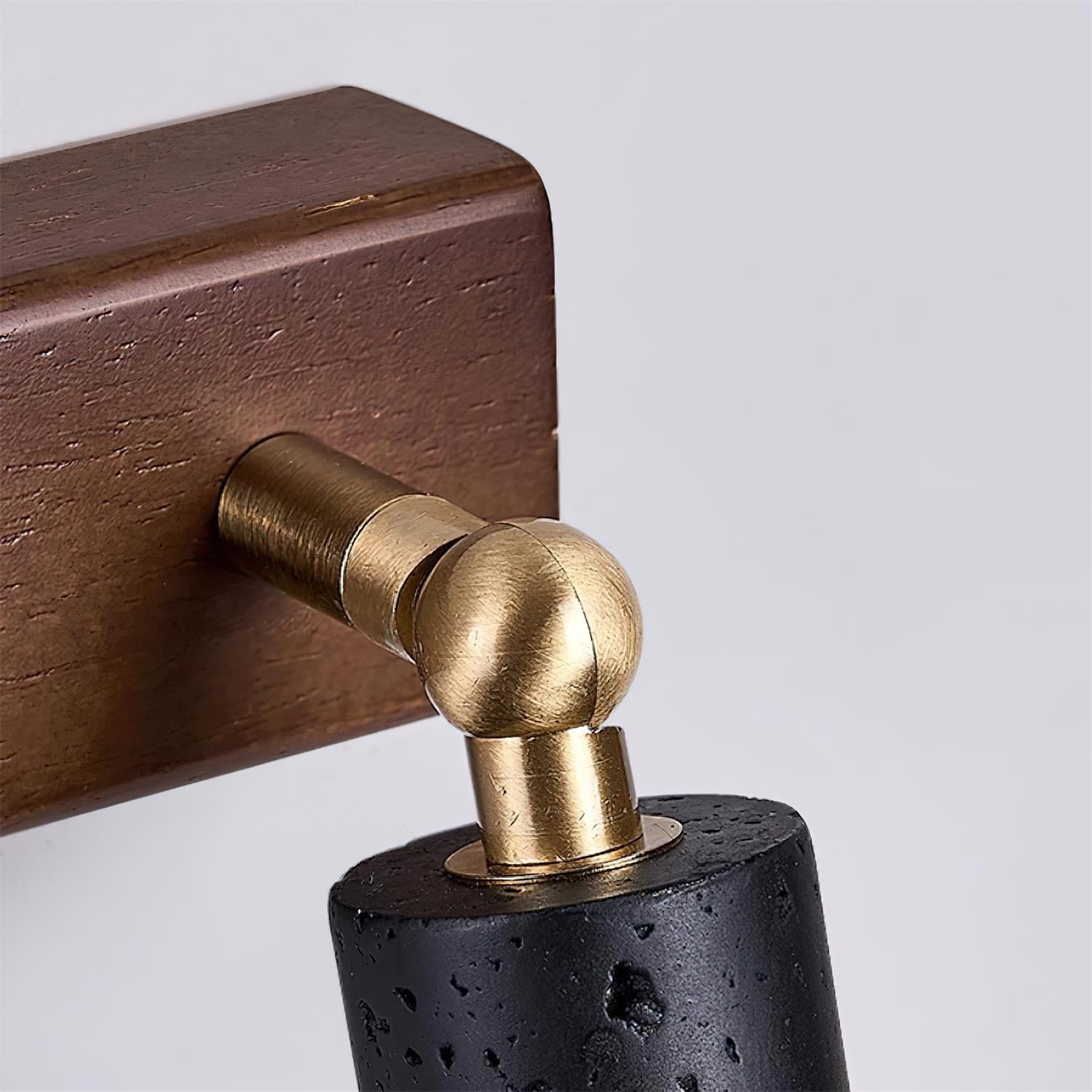 Ritta Wall Lamp Black Travertine Spotlight - Neutralighting