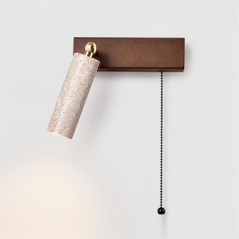 Ritta Wall Lamp Black Travertine Spotlight - Neutralighting