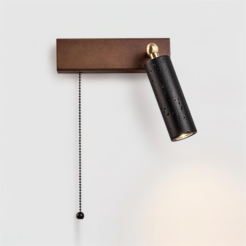 Ritta Wall Lamp Black Travertine Spotlight - Neutralighting
