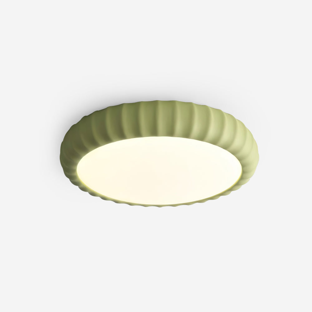 Ceiling Light Soft Green Resin Minimalist Flush Mount Modern - Neutralighting
