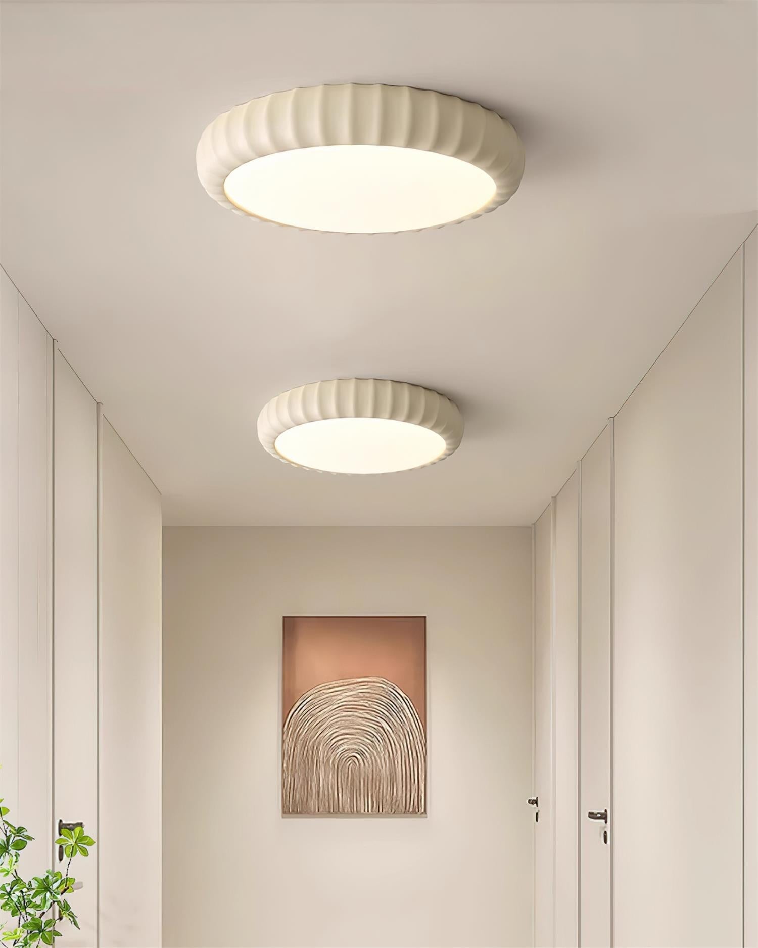 Ceiling Light Soft Green Resin Minimalist Flush Mount Modern - Neutralighting