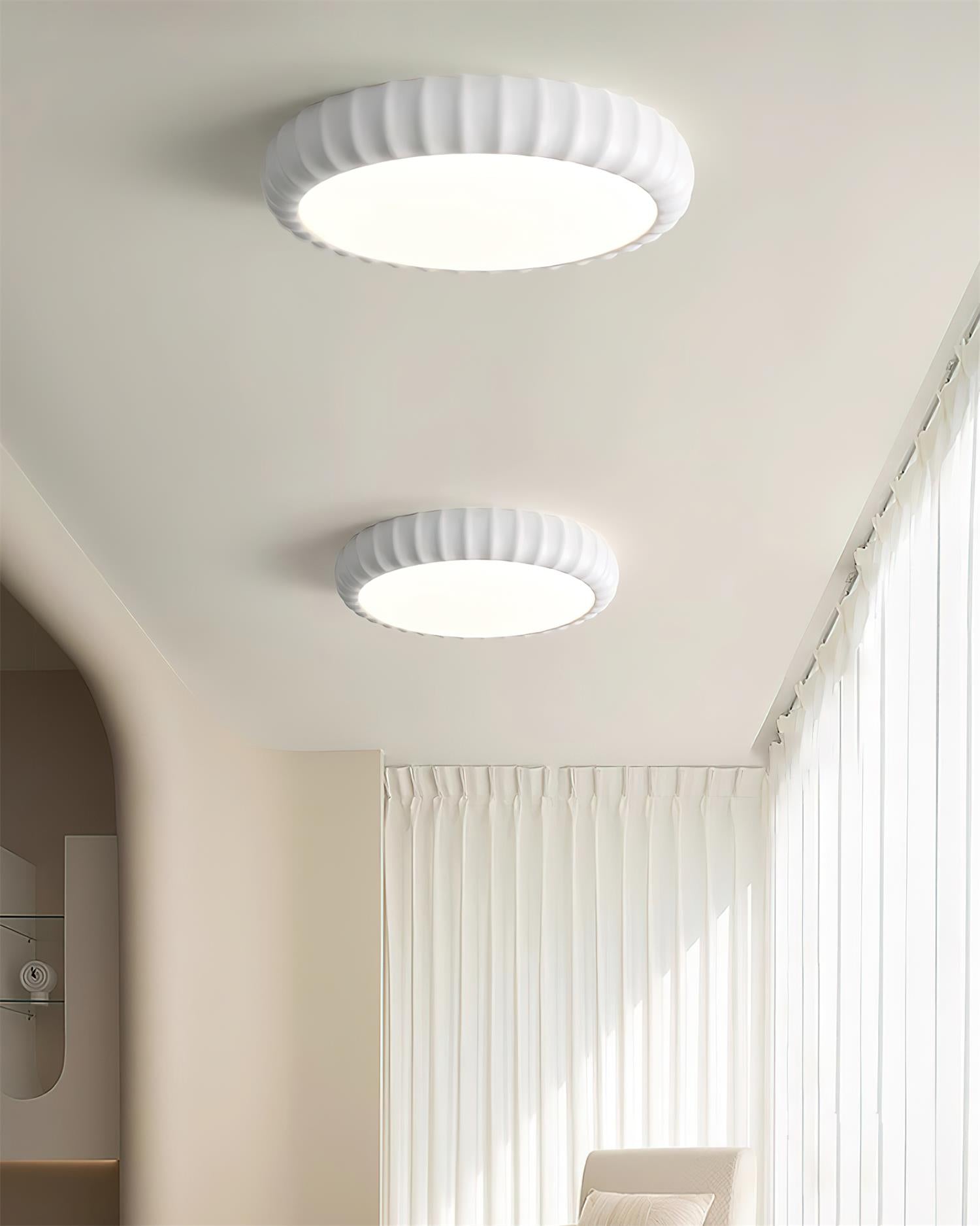 Ceiling Light Soft Green Resin Minimalist Flush Mount Modern - Neutralighting