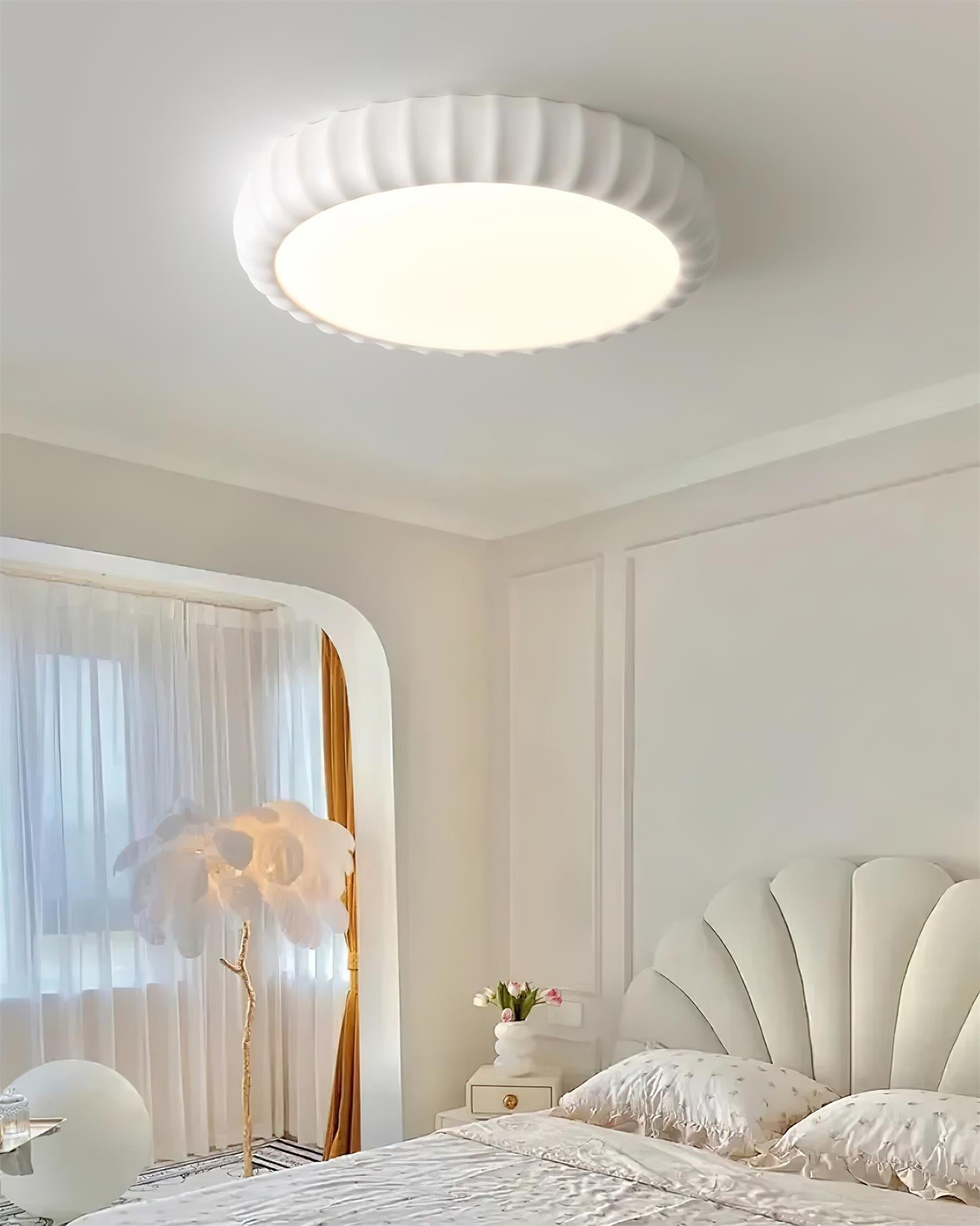 Ceiling Light Soft Green Resin Minimalist Flush Mount Modern - Neutralighting