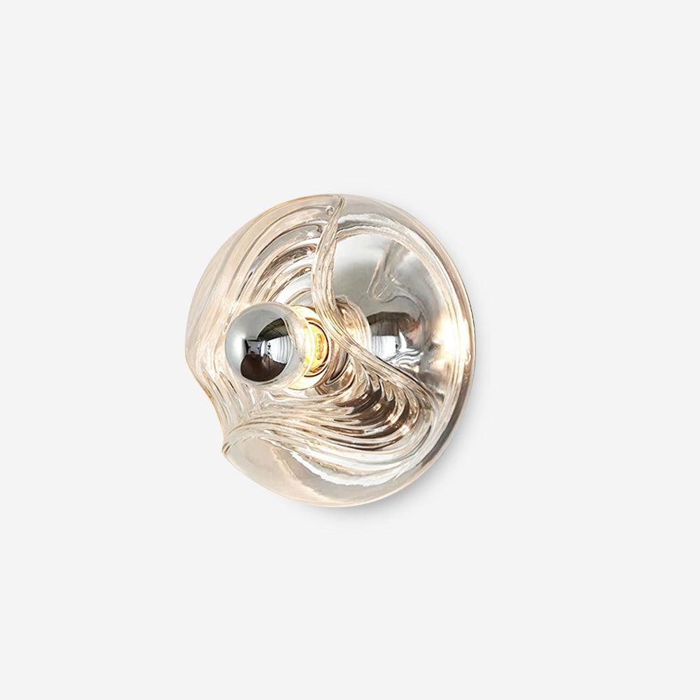 Wall Lamp Swirl Texture Clear Amber Smoke Gray Modern Accent - Neutralighting