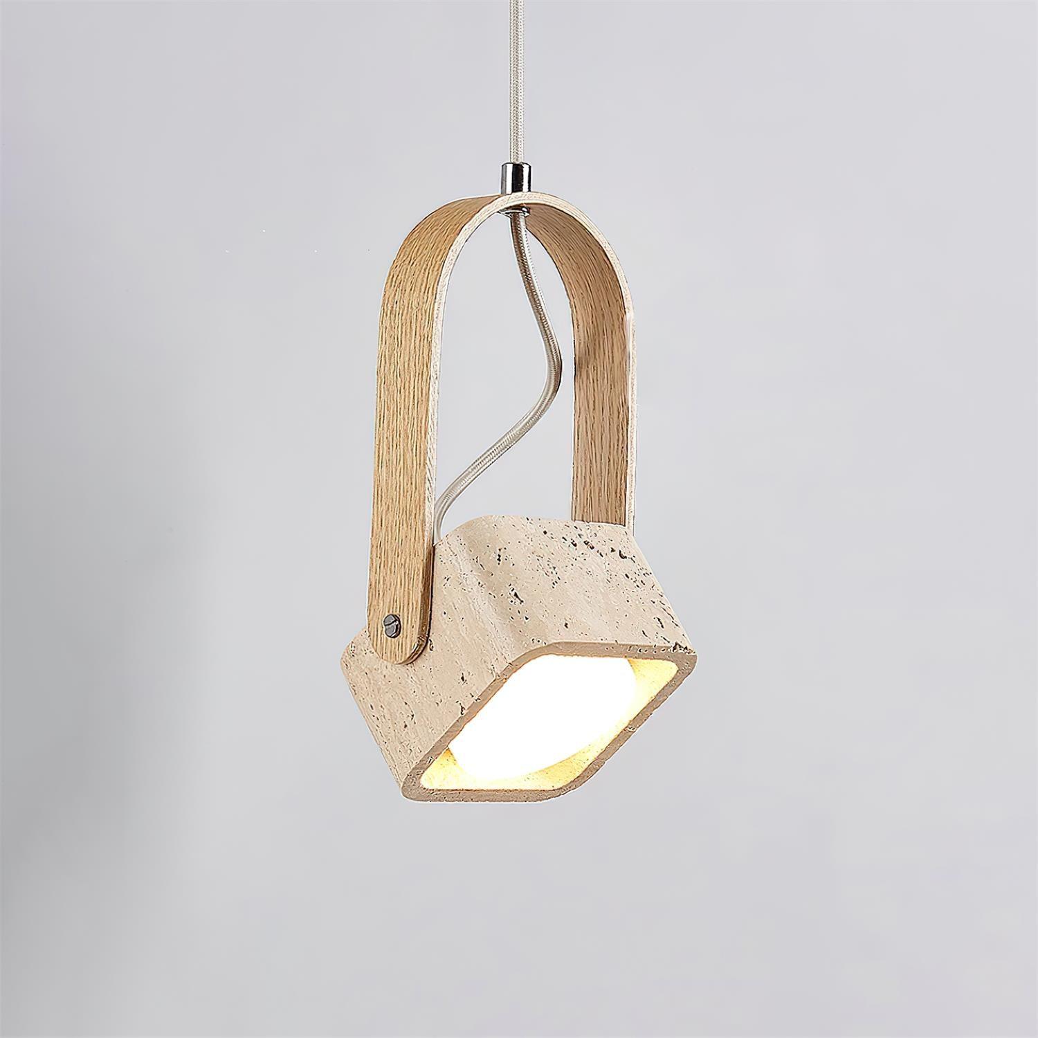 Cesta Pendant Light Square Yellow Travertine - Neutralighting