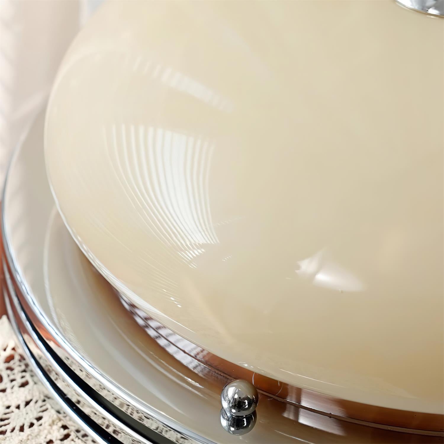 Ceiling Light Metal Canopy and Glass Shade Classic Round Modern - Neutralighting