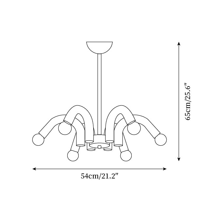Fivelle Modern Cream Multi-Arm Chandelier - Neutralighting