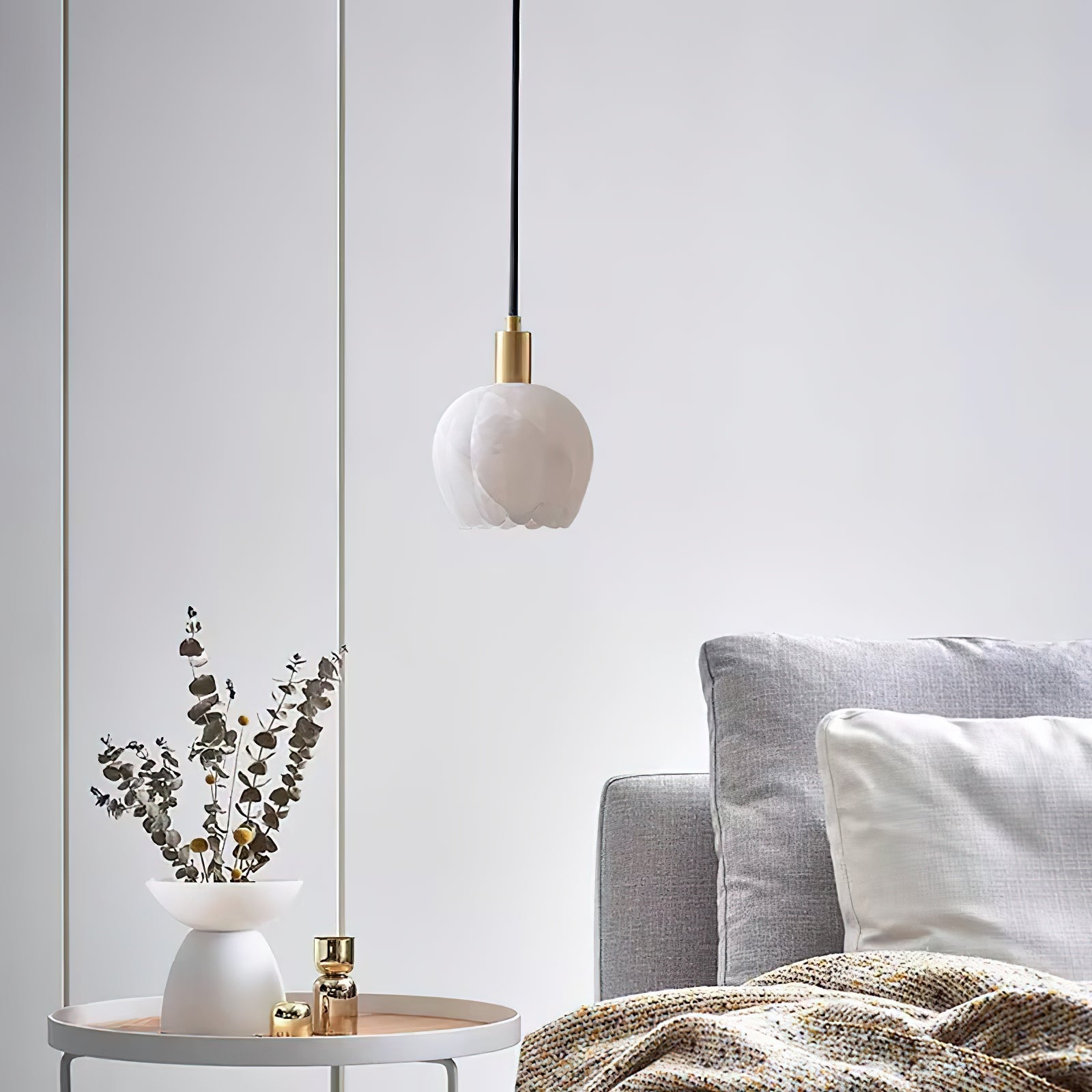 Ritta Pendant Light Flower-shaped Alabaster - Neutralighting