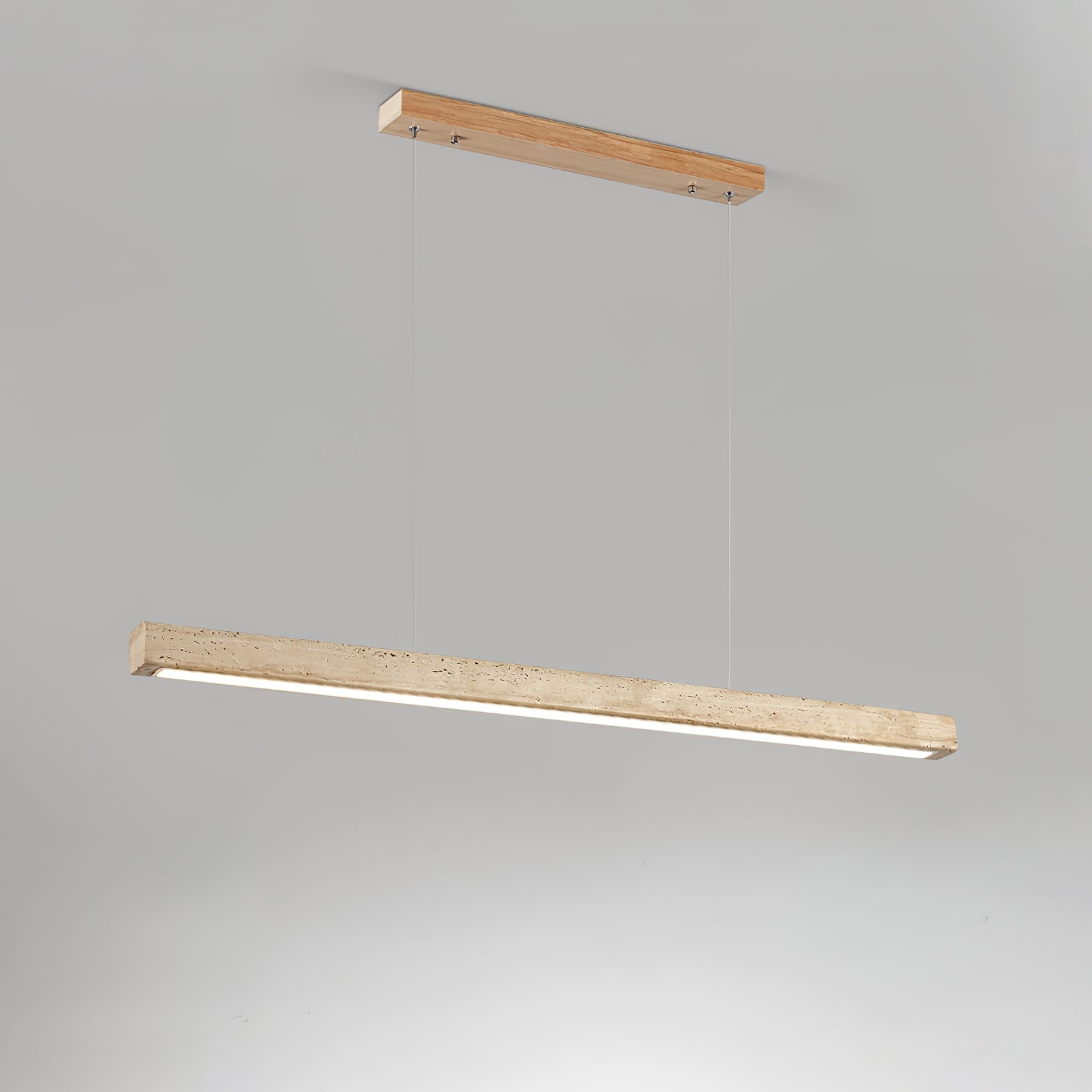 Imiror Minimalist Travertine Linear Pendant Light - Neutralighting