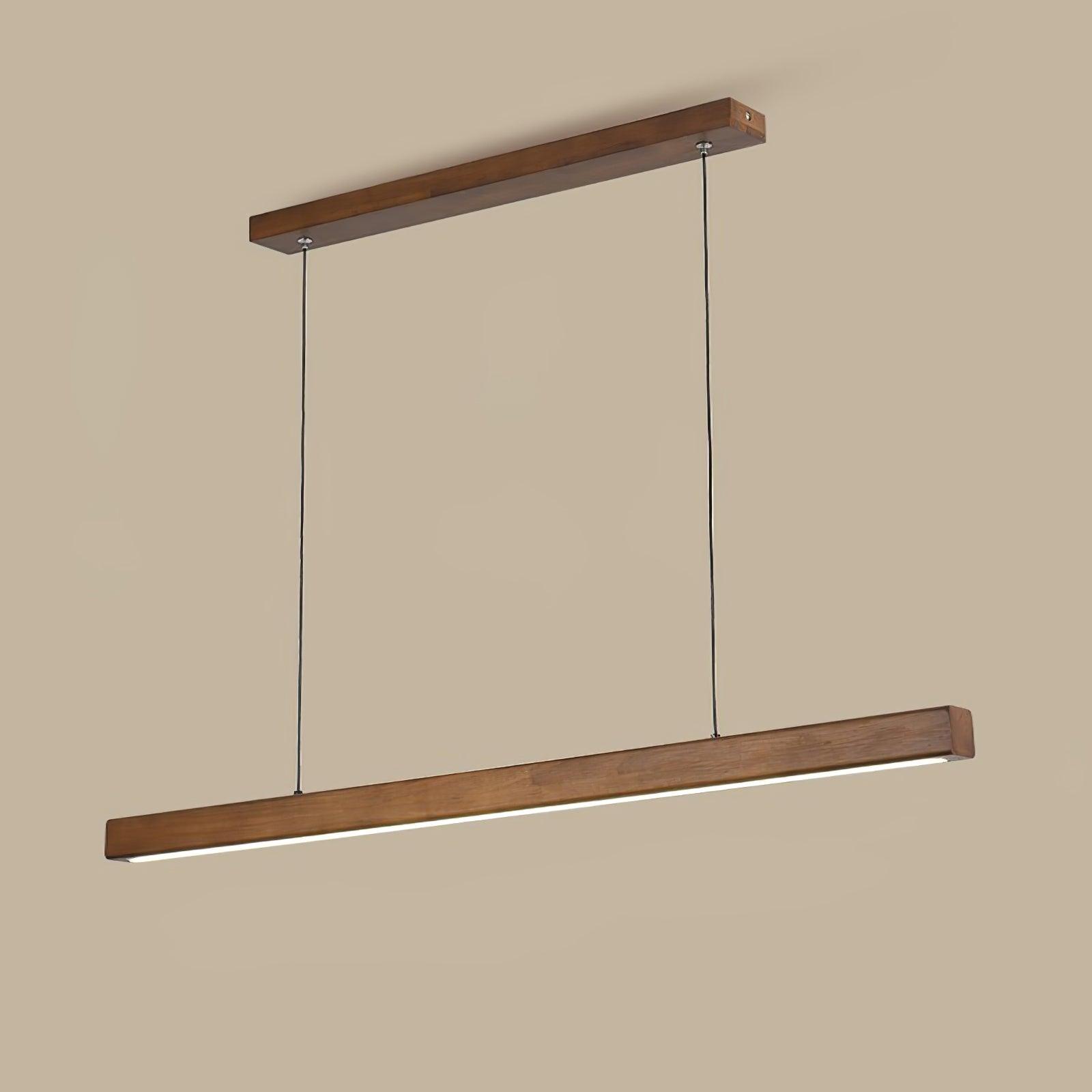 Xylo Designer Linear Rod Shaped Pendant Light Wood - Neutralighting
